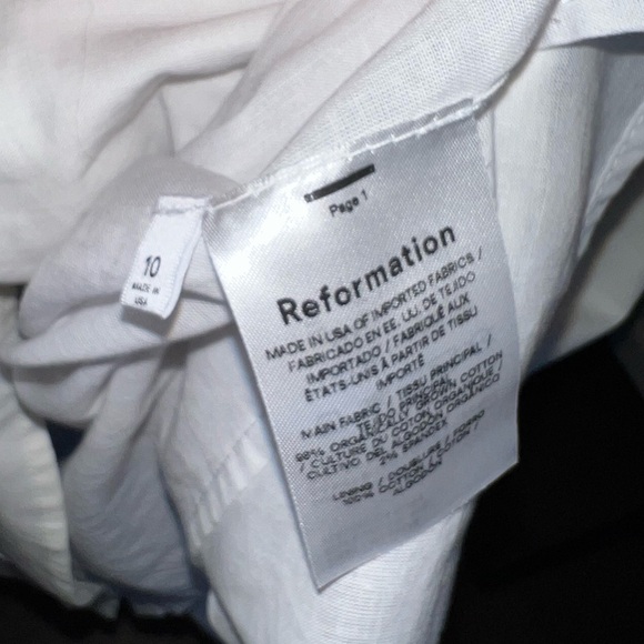 Reformation White Cox Dress - L - 10 US Womens - Picture 4 of 7